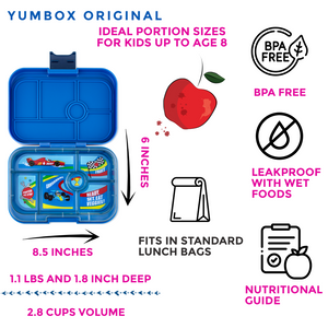 Yumbox Original Bento Lunchbox (6 Compartment) - Surf Blue