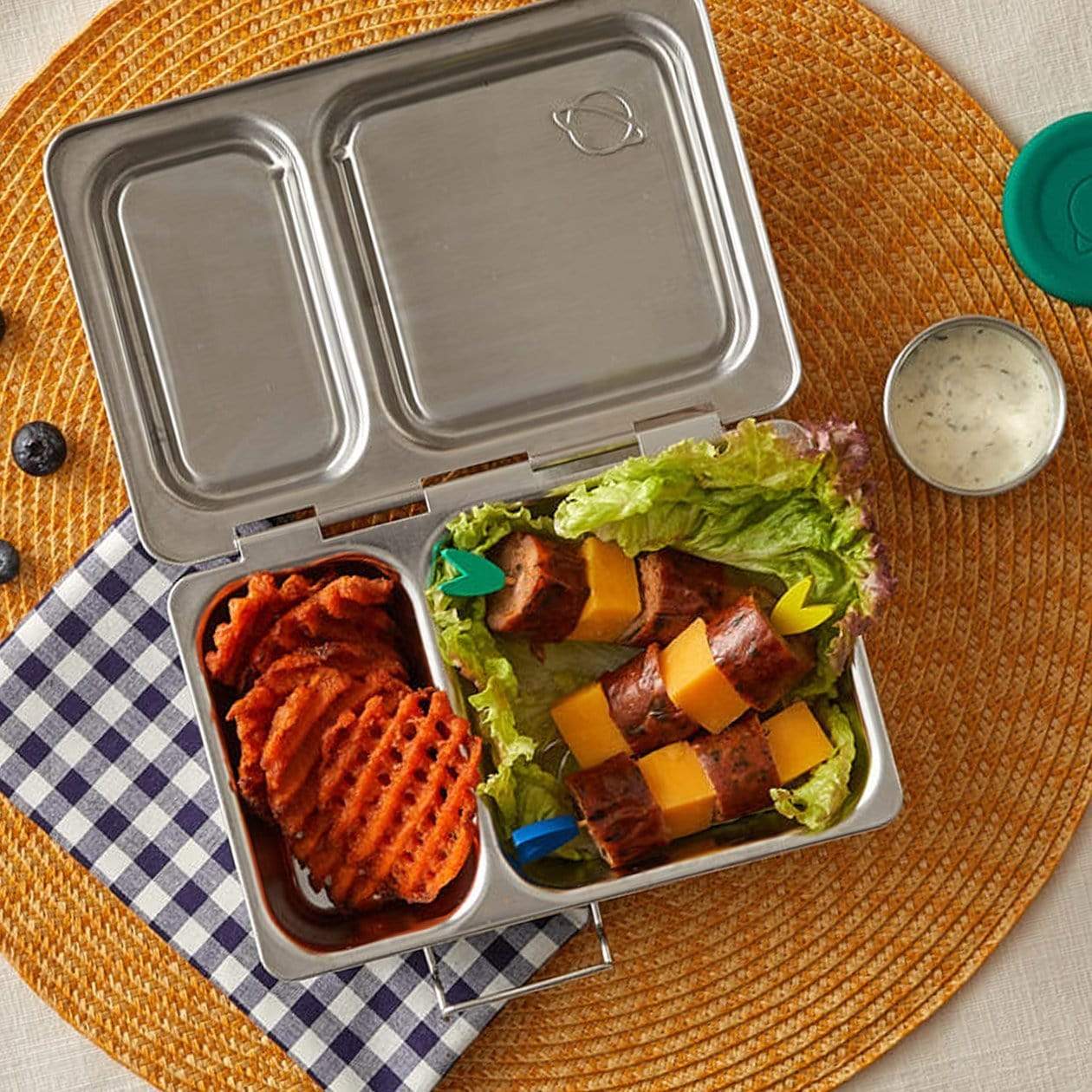 PlanetBox SHUTTLE Stainless Steel Bento Lunch Box (2 Compartments)