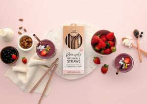 Caliwoods Reusable Straws - Rose Gold Mixed Pack