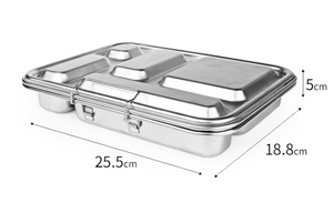 Nudie Rudie | Leakproof Stainless Steel Lunch Box - White
