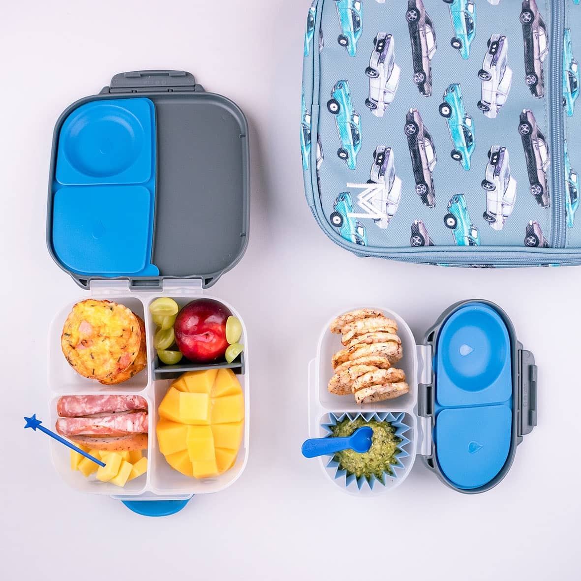 b.box | Mini Lunch Box - Blue Slate