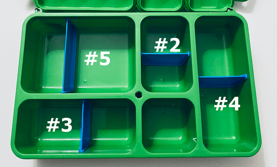 Go Green | Food Box Dividers - Blue