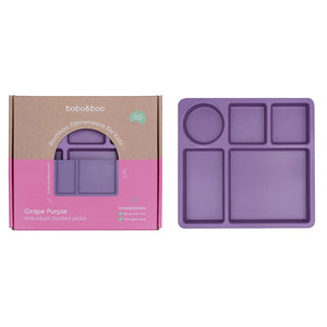 bobo&boo | Bamboo Divider Plate - Grape Purple