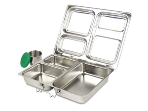 PlanetBox LAUNCH Stainless Steel Bento Lunch Box (3 compartments) - phunkyBento