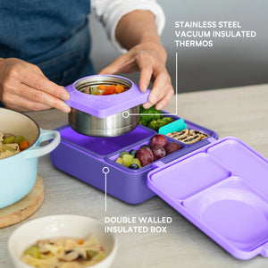 OmieBox | Hot & Cold Lunchbox V2 - Purple Plum