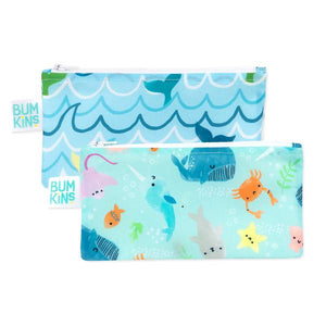 Bumkins Small Snack Bag 2pk - Rolling with the Waves