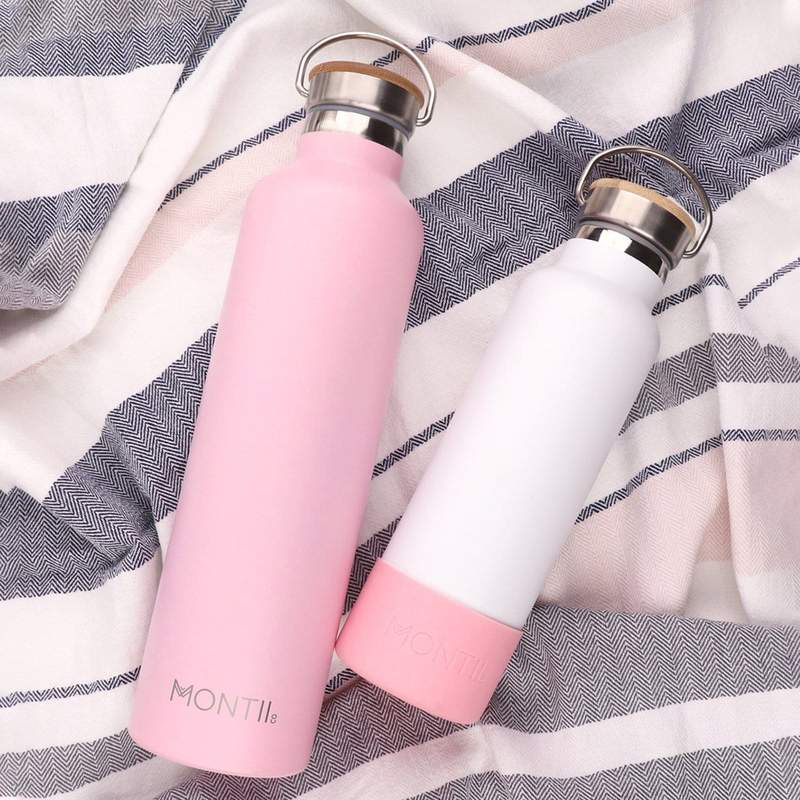 MontiiCo Mega Insulated Drink Bottle (1000 mls) - Dusty Pink - phunkyBento