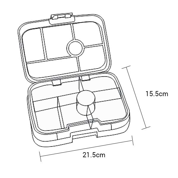 Yumbox Original Bento Lunchbox (6 Compartment) - Go Green