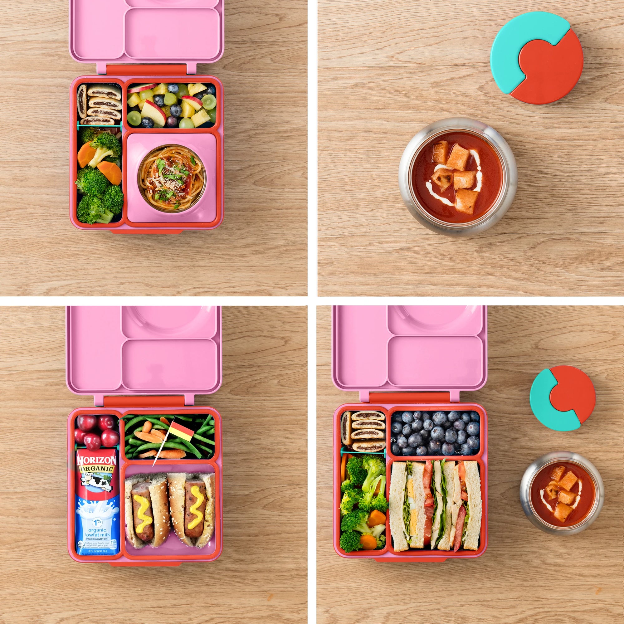 OmieBox | Hot & Cold Lunchbox V2 - Pink Berry