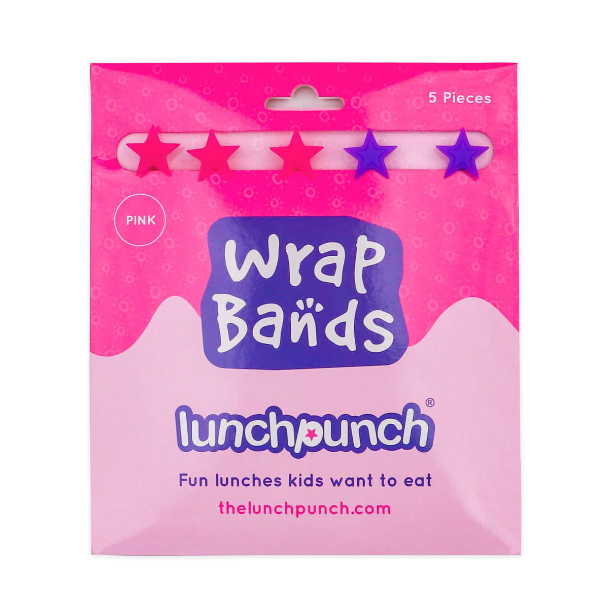 Lunchpunch Silicone Wrap Bands | 5 pack - Pink